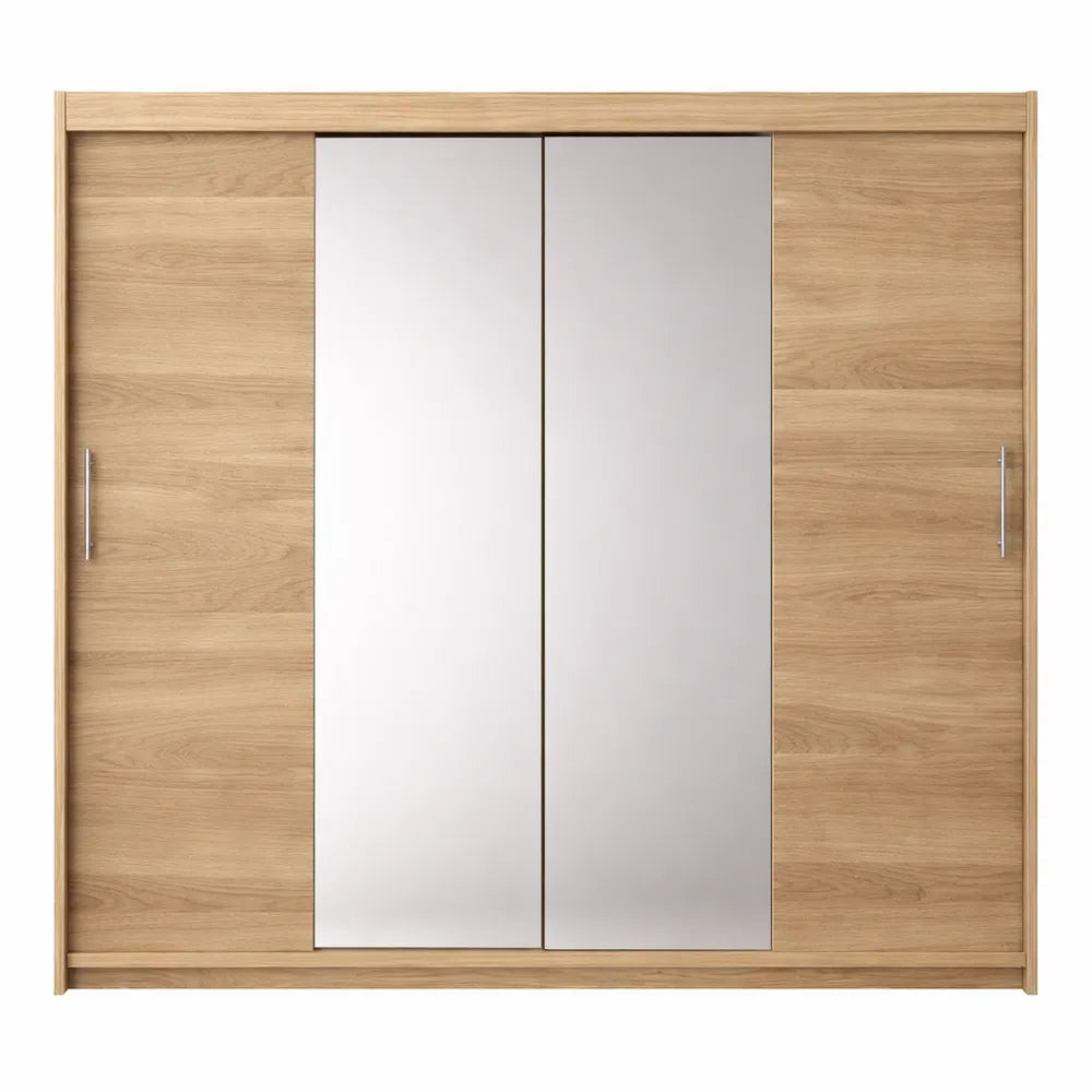 Armoire à portes coulissantes avec miroir pour chambre adulte