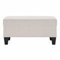 Banc rembourré pour entrée ou chambre, gris clair, 70 x 35 x 41 cm