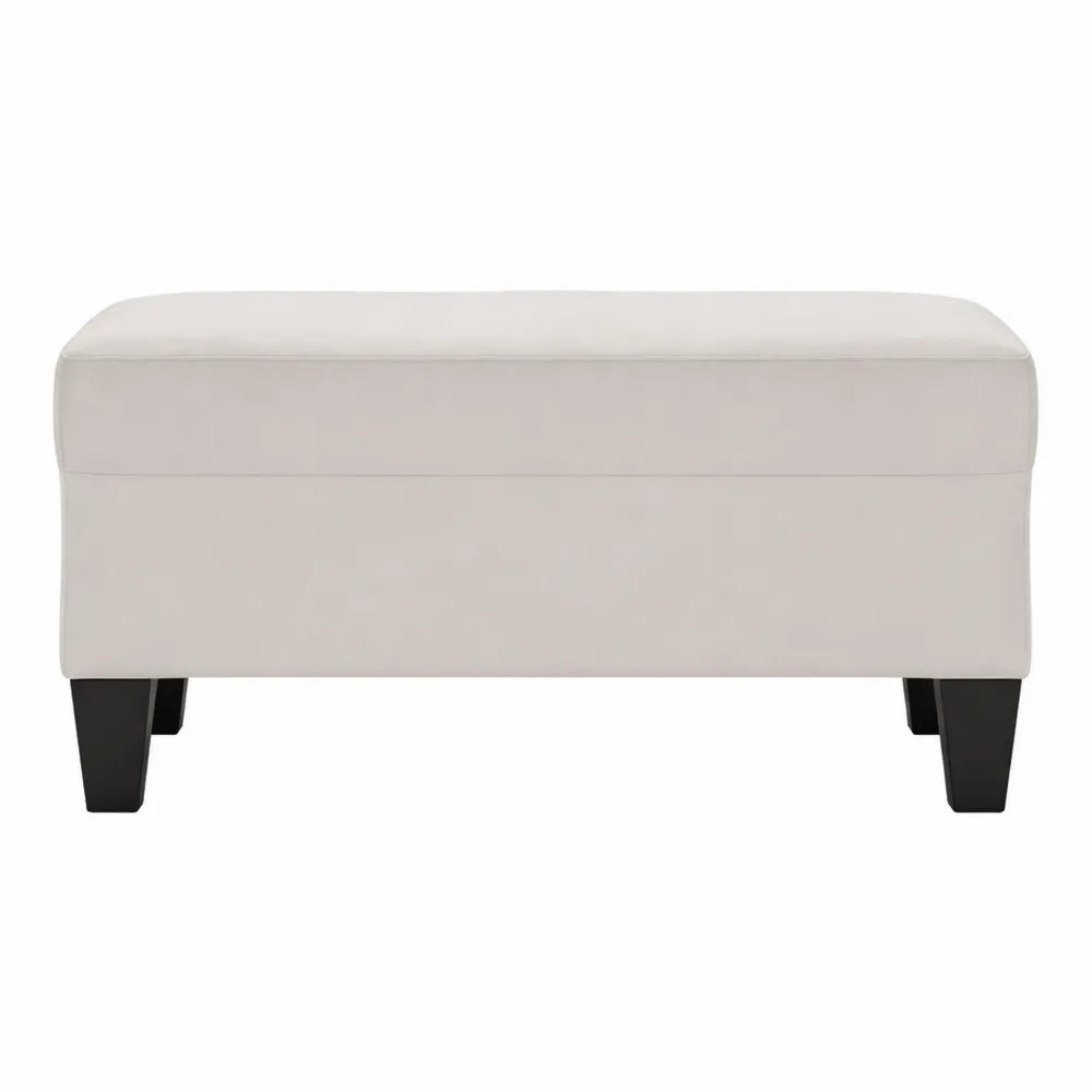 Banc rembourré pour entrée ou chambre, gris clair, 70 x 35 x 41 cm