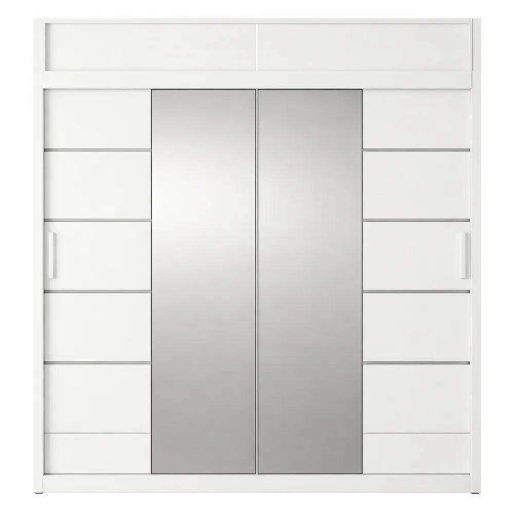 Armoire à portes coulissantes avec miroir pour chambre adulte