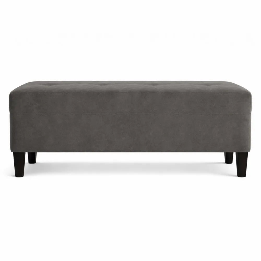 Banquette Velours pour Intérieur 100x35x41 cm, Assise de Rangement