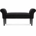 Banc rembourré pour chambre avec tissu noir élégant