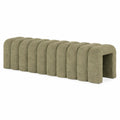 Banc de Lit Contemporain en Tissu Vert