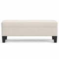 Banquette en tissu crème pour entrée et salon