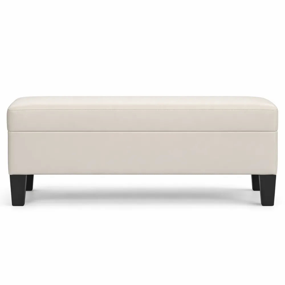Banquette en tissu crème pour entrée et salon
