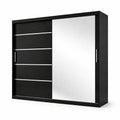 Armoire à portes coulissantes avec miroir pour chambre adulte