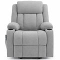 Fauteuil de Relaxation Électrique avec Massage et Chaleur, Inclinaison Réglable, Repose-Pieds Gris Clair