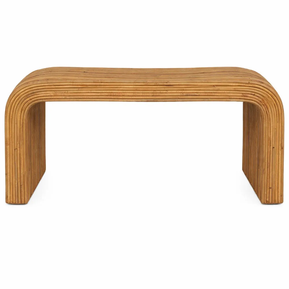 Banc de bout de lit en rotin naturel 100 cm