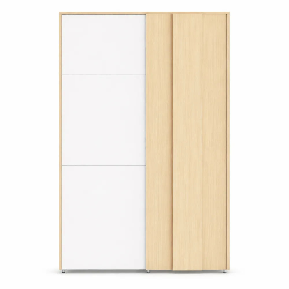 Armoire moderne à portes coulissantes avec penderie et étagères